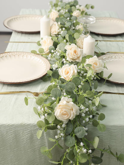 Artificial Eucalyptus Floral Garland Spring Home Decor