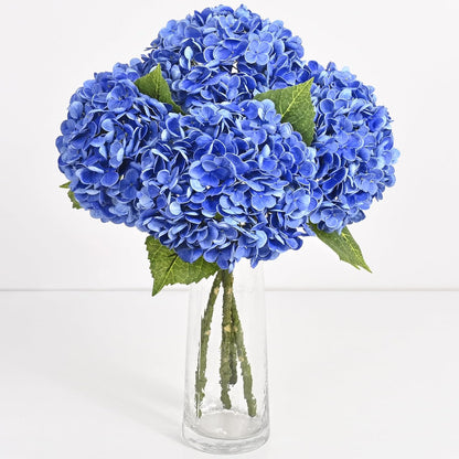 Yastouay 3 Pcs Real Touch Hydrangea Artificial Flowers, 21" White Full Faux Hydrangea Flowers Latex Fake Flowers for Home Decor Party Floral Arrangements Wedding Bouquets Centerpieces Outdoor Decor