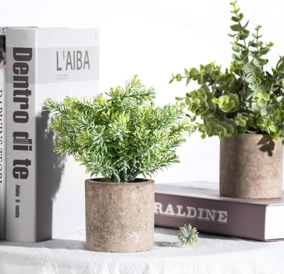 Timeless Mini Potted Artificial Small Home Decor Series
