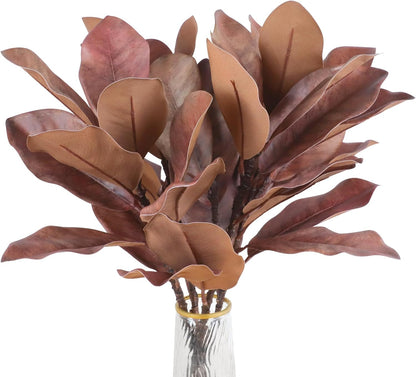 Natural Artificial Autumn Magnolia Branches Indoor Decor Bundle