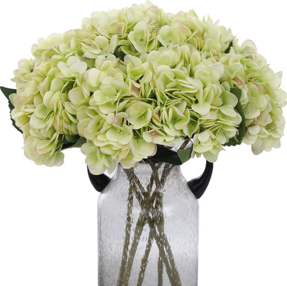 6 Pcs White Hydrangea Artificial Flowers Silk Fake Hydrangeas with Stems for Wedding and Home Decor