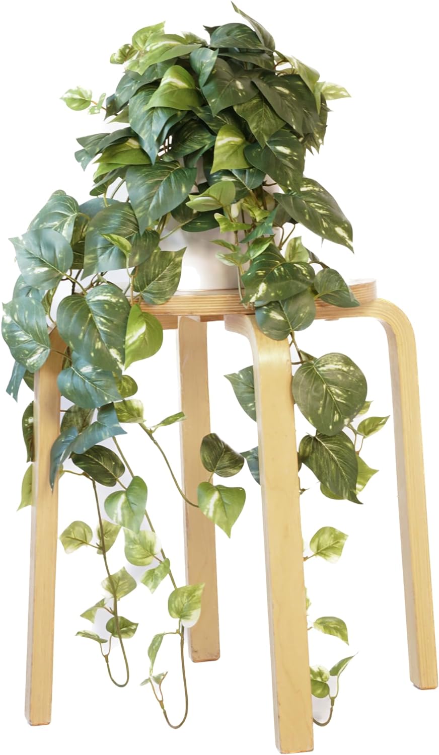 Retrograde 32" Realistic Fake Pothos Ivy Plant Silk Artificial Plant for Aesthetic Home Decor Indoor (Dark Green)