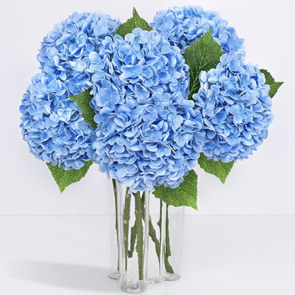Yastouay 3 Pcs Real Touch Hydrangea Artificial Flowers, 21" White Full Faux Hydrangea Flowers Latex Fake Flowers for Home Decor Party Floral Arrangements Wedding Bouquets Centerpieces Outdoor Decor