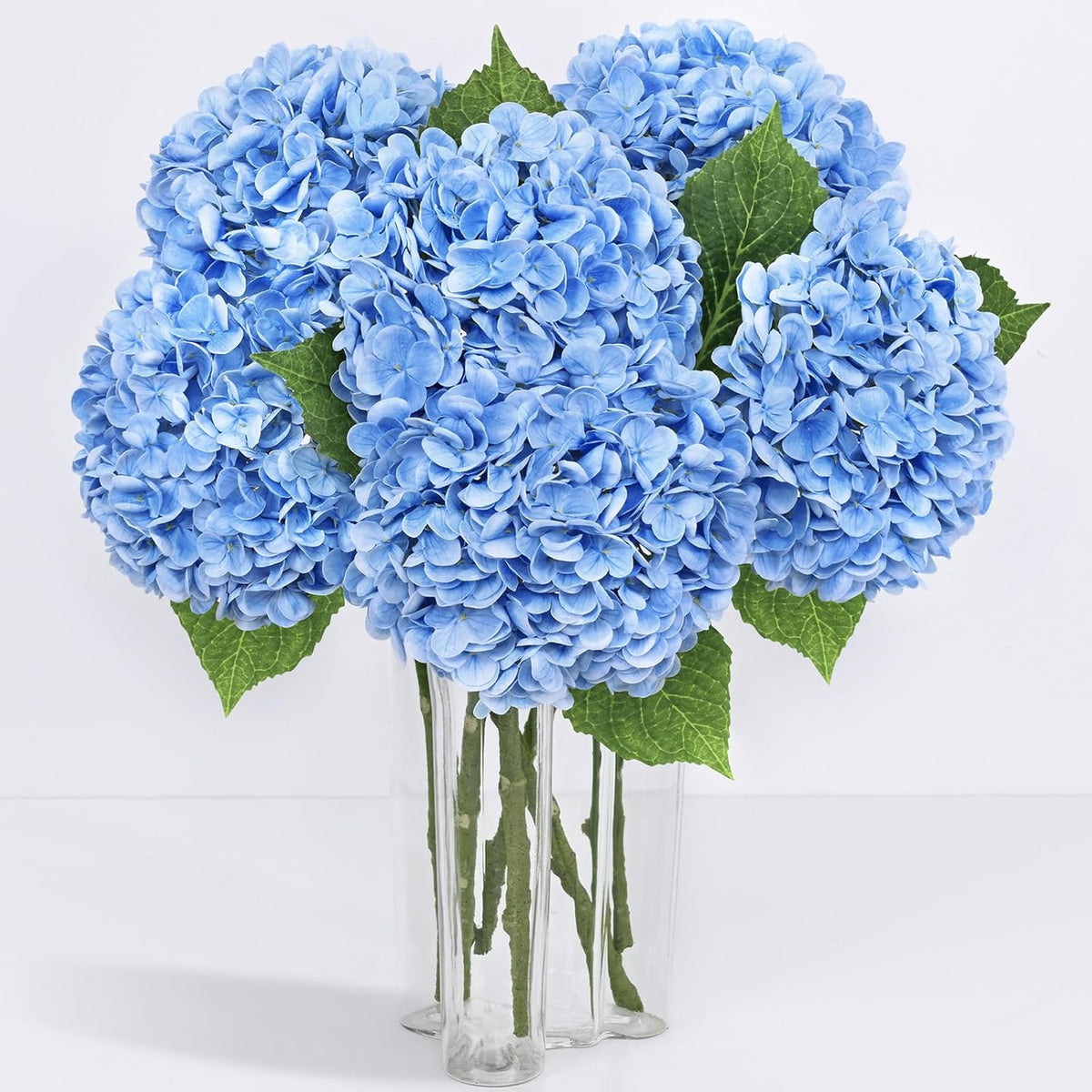 Yastouay 3 Pcs Real Touch Hydrangea Artificial Flowers, 21" White Full Faux Hydrangea Flowers Latex Fake Flowers for Home Decor Party Floral Arrangements Wedding Bouquets Centerpieces Outdoor Decor