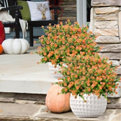 Outdoor Artificial Flowers UV Resistant, 20 Bundles Fake Realistic Floral Greenery Plants for Outside Porch, Window Boxes, Garden, Yard, Inside Home Table Decor, White