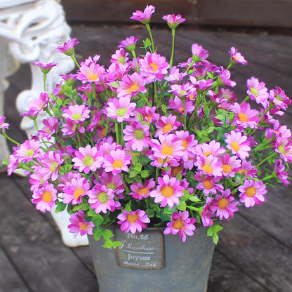 Artificial Plants & Flowers Outdoor 16 Bundles Fade Resistant Wildflowers Fake Daisy Outside Colorful Flowers Spring Summer Decorations for Planter Front Porch Decor(16 Bundles 3 Colors)