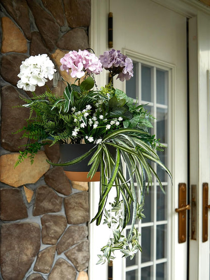 PARTY JOY 19 Bunches Fake Plants Outdoor, Fake Bushes UV Resistant Artificial Lavender Flowers Greenery Shrubs Faux Greenery for Outdoor Garden Patio Front Porch Yard Decor