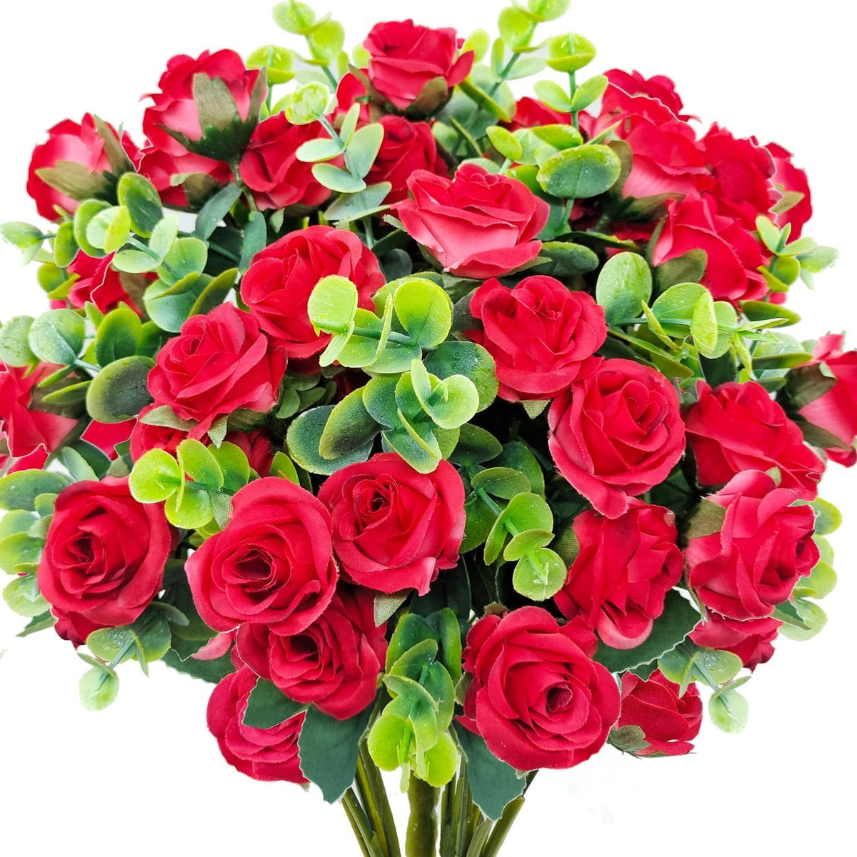 Sophisticated Artificial Roses Eucalyptus Piece Home Decor Collection