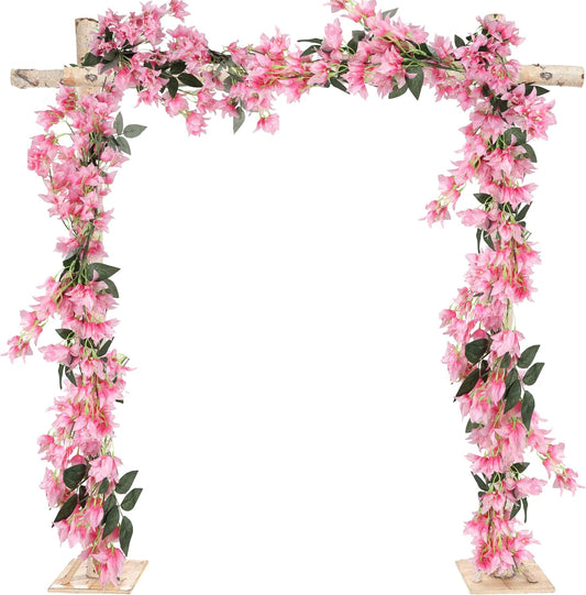 2PCS 5.9 Ft Artificial Bougainvillea Flowers Garland - Fake Silk Vines for Wedding Arch and Wall Decor