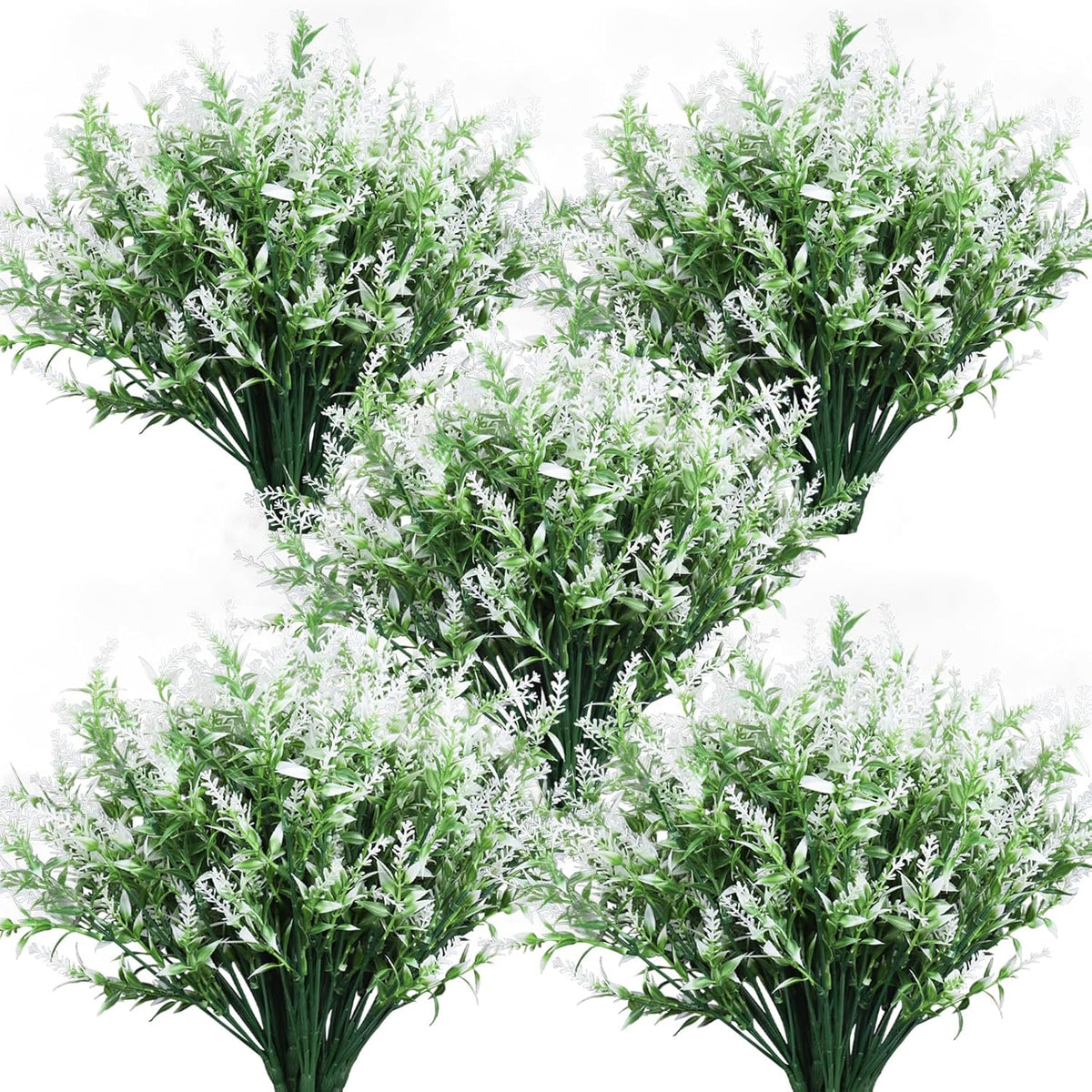 Outdoor Artificial Plant UV Resistant Fake Stems Plants, Faux Plastic Greenery for Indoor and Outdoor Hanging Plants Garden Porch Window Box Home Wedding Farmhouse Outdoor Decorations for Patio (Fuchsia)