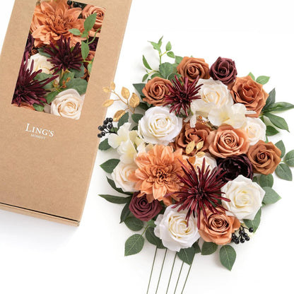 Refined Teal Burnt Orange Silk Home Decor Bundle