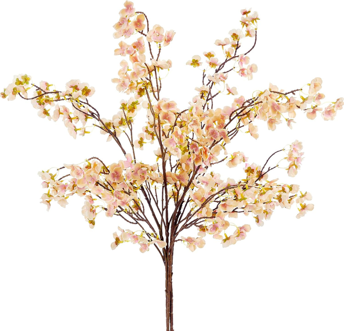 SITUMEIZI 6Pcs Artificial Cherry Blossom Branches Decor Fake Flowers Silk Spring Faux Flowers 16" Peach Bouquet for Home Wedding Bedroom Japanese Decoration DIY Table Centerpiece Arrangement(Pink)