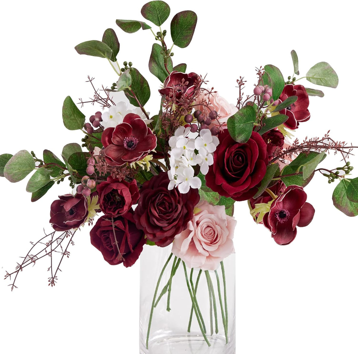 Anna's Whimsy Artificial Flowers Bouquets, Artificial Silk Flowers Bouquets for Wedding, Home Table Decorations, Wedding Centerpieces Bouquets Flowers Arrangement Decorations