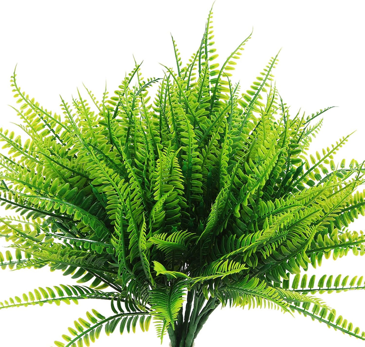 40 Pcs Artificial Boston Fake Fern Plants Bushes Faux Plants Shrubs Greenery UV Resistant for House Office Garden Indoor Outdoor Décor