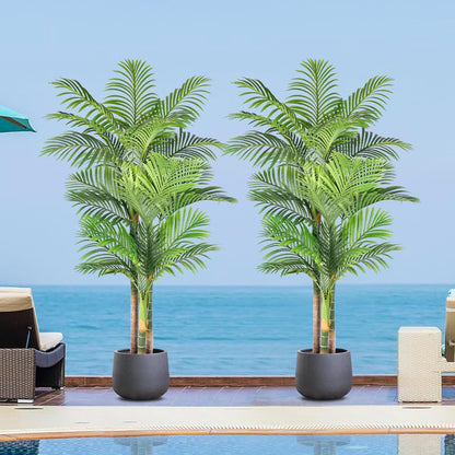 Natural Tall Triple Golden Cane Home Decor Arrangement
