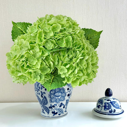 4 Pcs Real Touch White Hydrangeas Artificial Flower 21 inches Realistic Faux Latex Hydrangeas Flower for Home Decor Kitchen Living Room Spring Table Wedding Xmas Arrangement