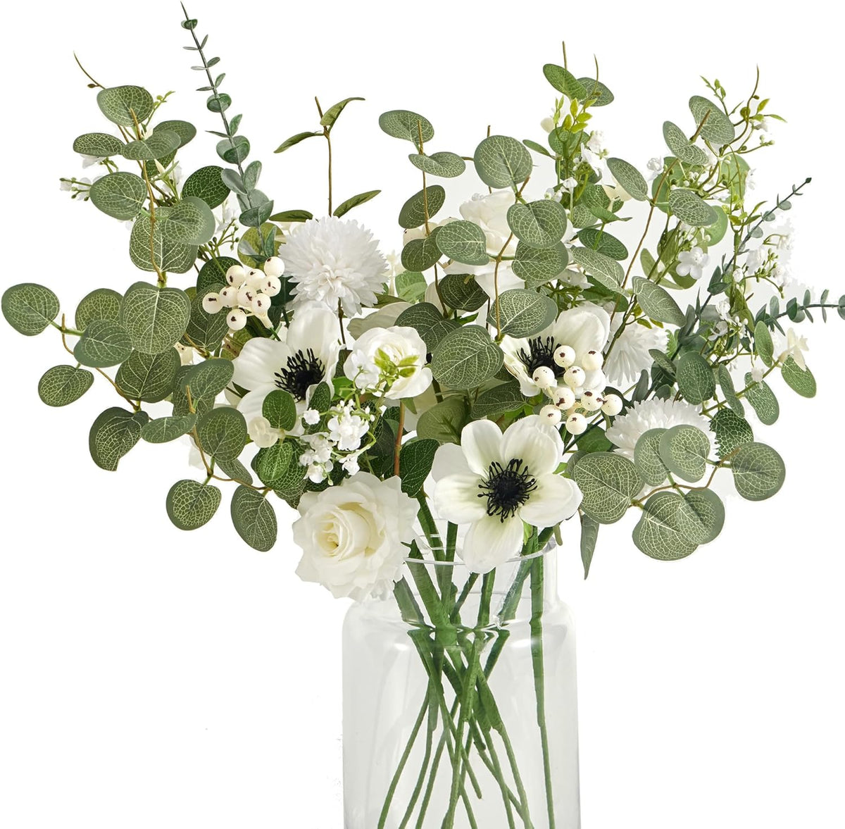 Anna's Whimsy 10 Pcs Artificial Flowers Bouquets, Artificial Silk Flowers Bouquets for Wedding, Home Table Decorations, Wedding Centerpieces Bouquet Flowers Arrangement Decorations