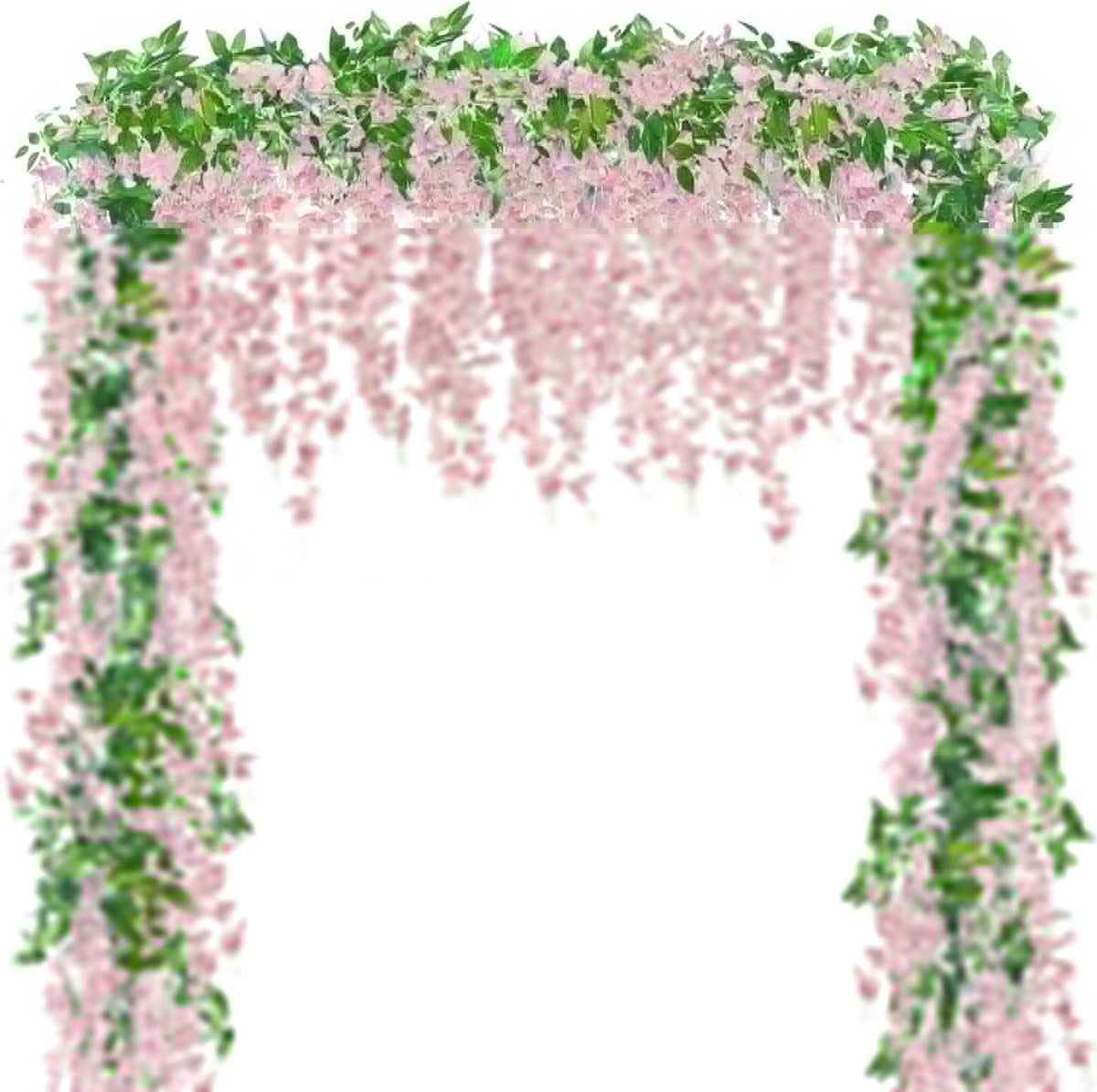 Sggvecsy 6Pcs Wisteria Garland Artificial Flowers Garland Fake Hanging Wisteria Vines Rattan Silk Hanging Flower Vines for Home Garden Outdoor Wedding Arch Party Ceremony Total 35.4Ft (Purple)