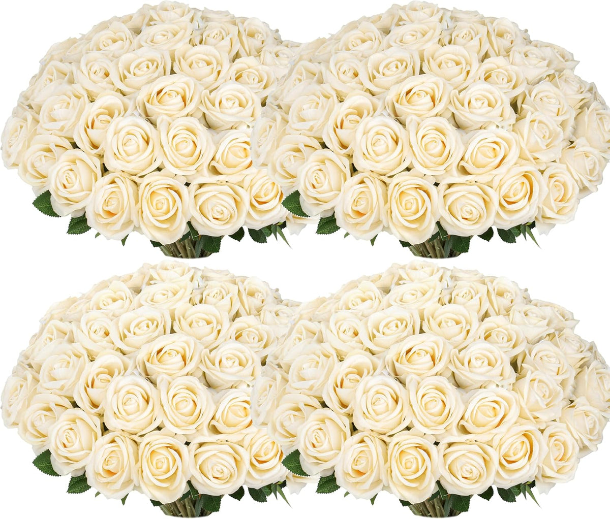 50 PCS Fake Pink Roses, Artificial Flowers Bulk Realistic Silk Faux Rose with Stems for Wedding Decoration Bridal Bouquet Birthday Celebrations DIY Floral Arrangement Home Decor
