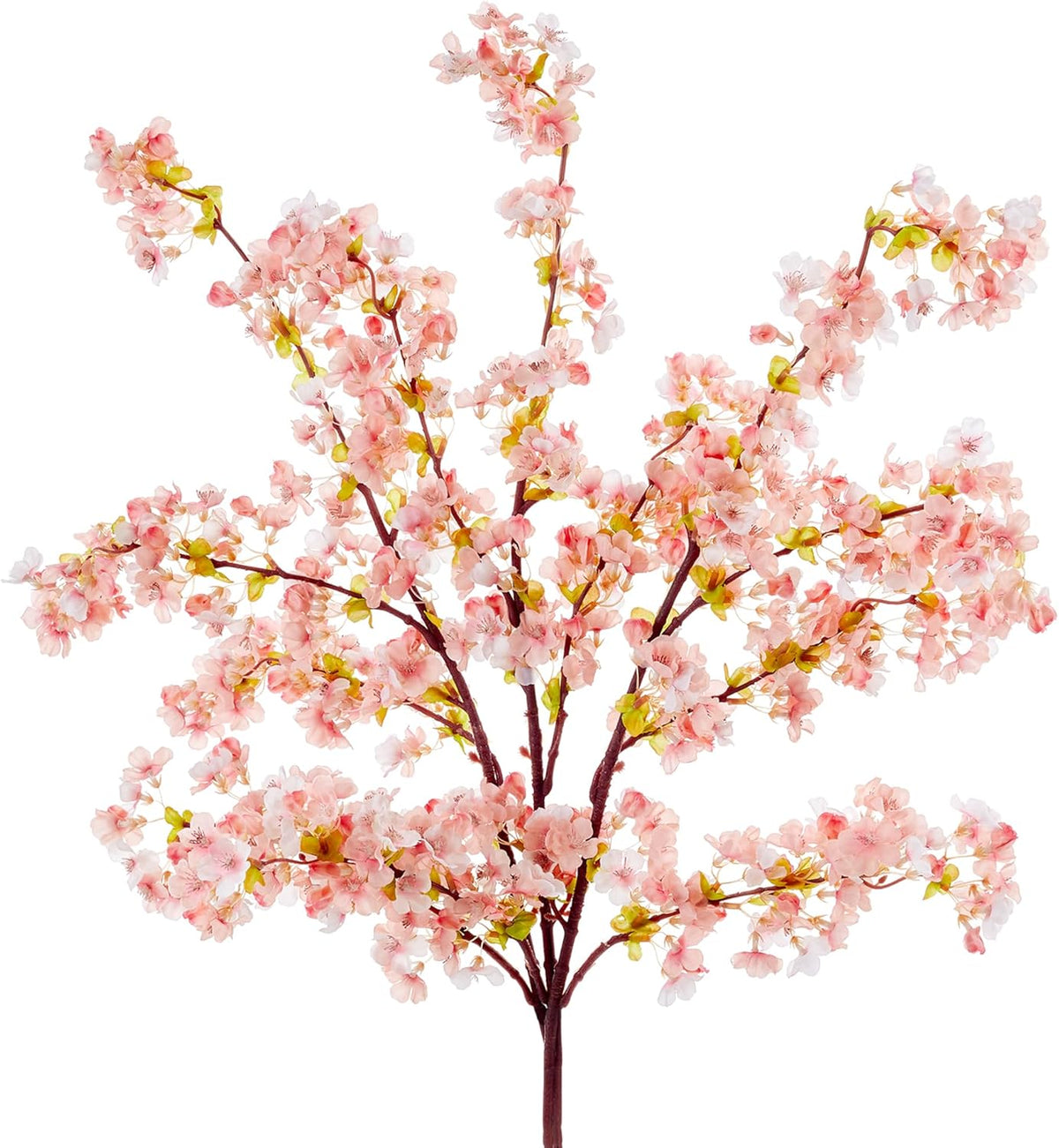 SITUMEIZI 6Pcs Artificial Cherry Blossom Branches Decor Fake Flowers Silk Spring Faux Flowers 16" Peach Bouquet for Home Wedding Bedroom Japanese Decoration DIY Table Centerpiece Arrangement(Pink)