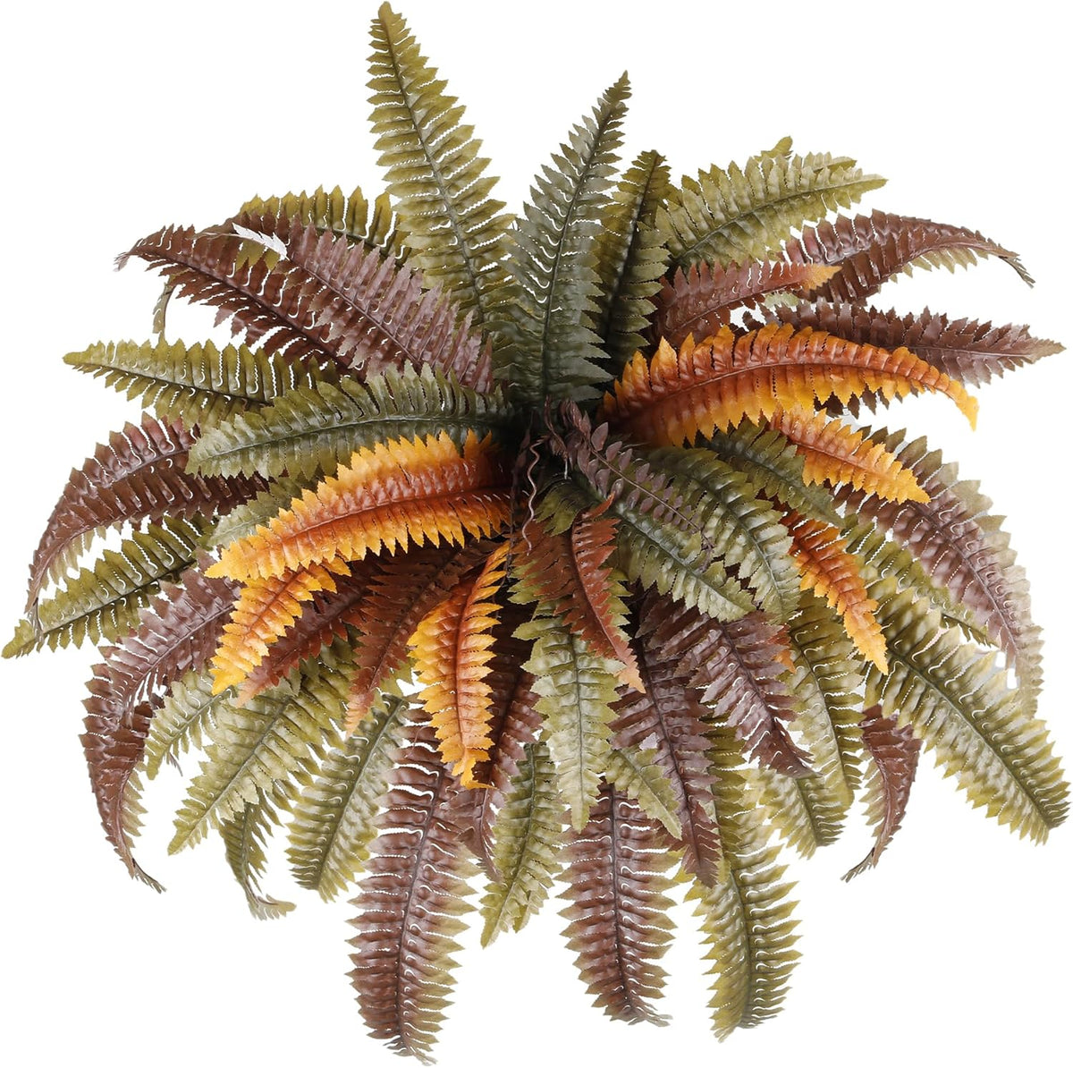 Classic Artificial Boston Ferns Rust Home Decor Kit