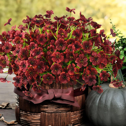 INQCMY Artificial Flowers for Outdoors Faux Plants Outdoor Fake Flowers Spring Decoration, 12 Bundles Faux Silk Colorful Daisy Realistic UV Resistant for Outside Home Planter Window Porch Patio Yard