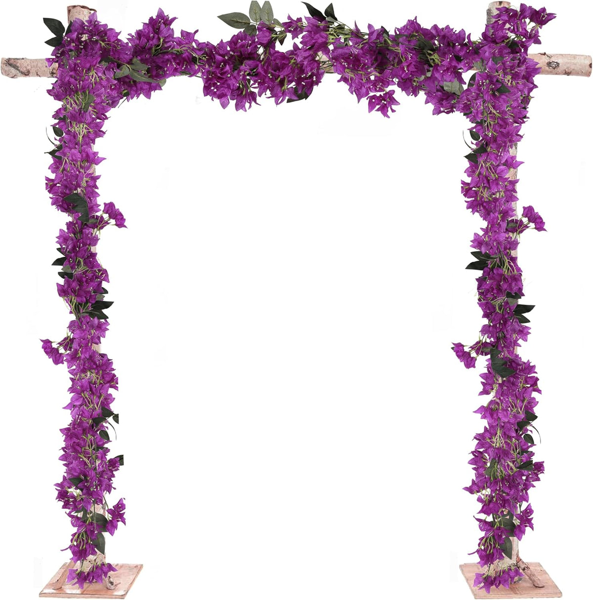 2PCS 5.9 Ft Artificial Bougainvillea Flowers Garland - Fake Silk Vines for Wedding Arch and Wall Decor