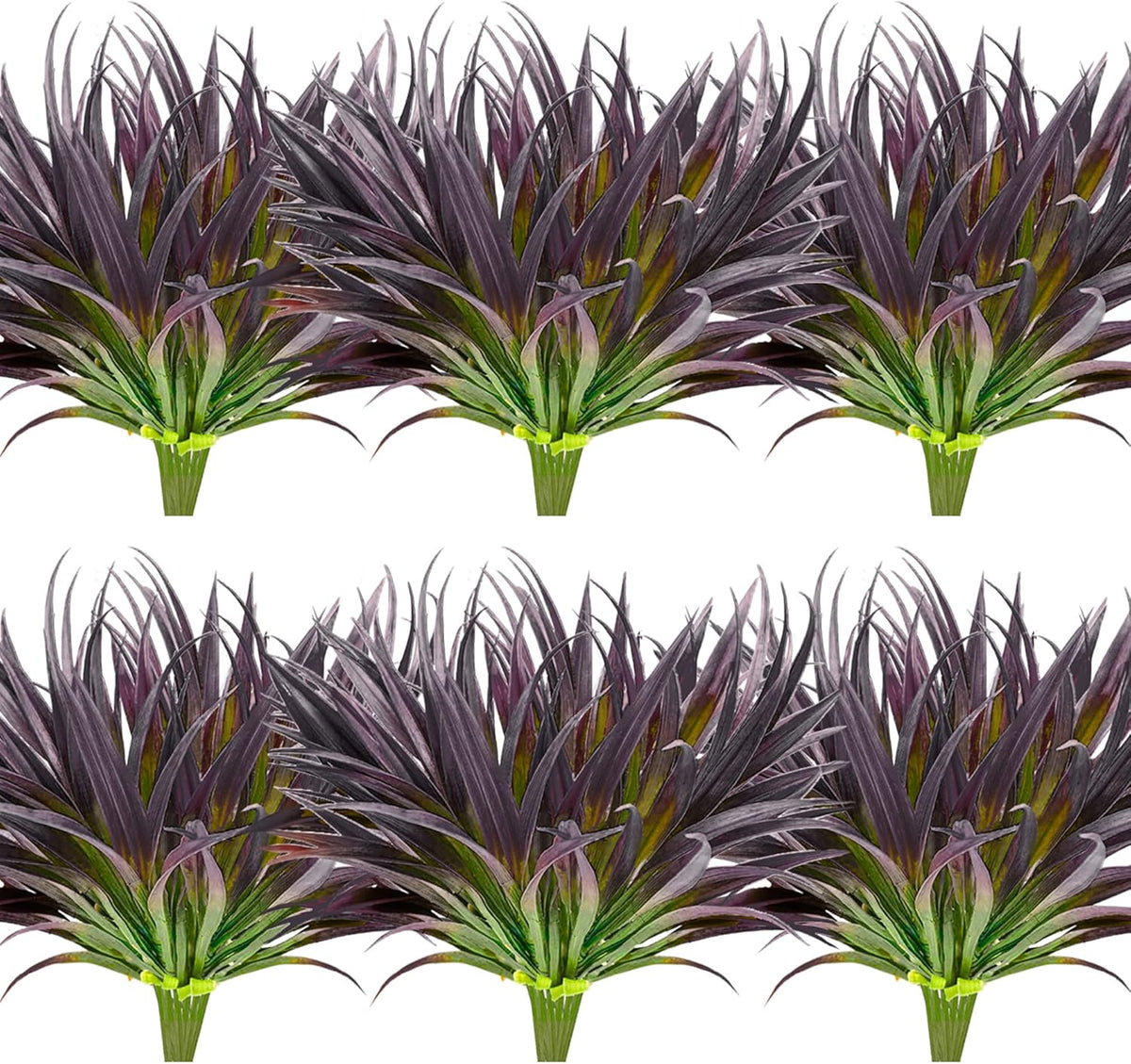 8 Bundles Artificial Plants Bushes Outdoor UV Resistant Fake Flowers Grass Bulk Faux Plastic Greenery for Fall Winter Summer Outside Window Box Planter Front Porch Yard Floral Arrangements