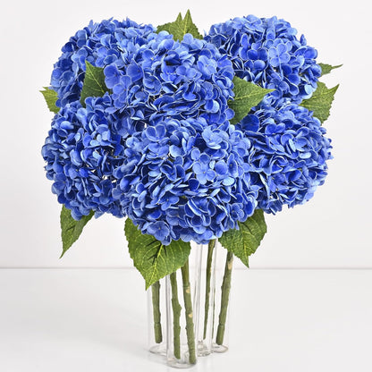 Yastouay 3 Pcs Real Touch Hydrangea Artificial Flowers, 21" White Full Faux Hydrangea Flowers Latex Fake Flowers for Home Decor Party Floral Arrangements Wedding Bouquets Centerpieces Outdoor Decor