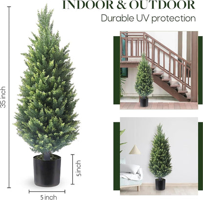 Stylish Artificial Cedar Topiary Pine Home Decor Accent