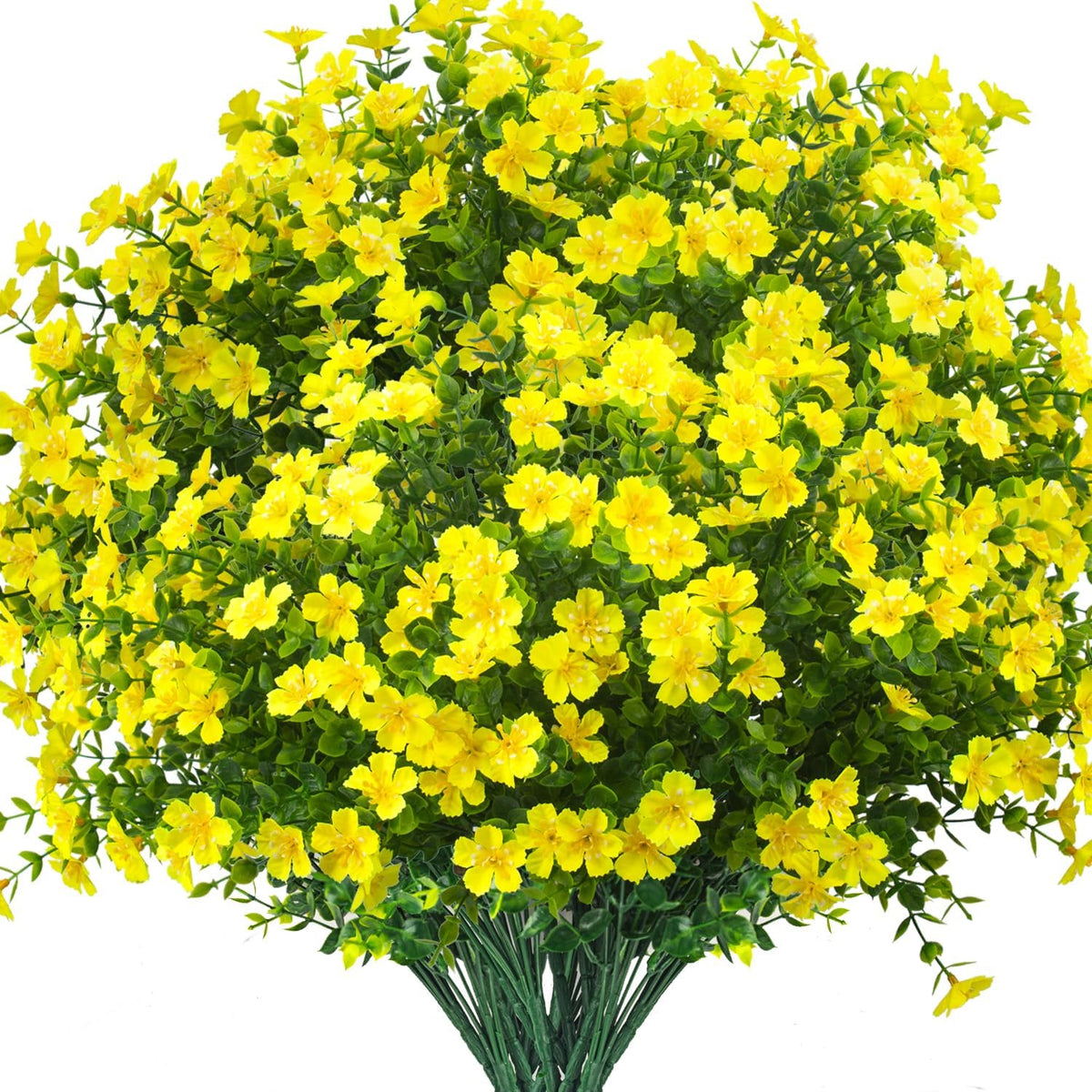 Outdoor Artificial Flowers UV Resistant & Fade Proof, 12 Pack Realistic Fake Flowers for Garden, Patio, Lawn Decor - Weatherproof Plastic Plants(Mix)