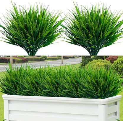 Lnoicy 20 Pcs Artificial Flowers for Outdoor, Plastic Flowers Decoration, UV Resistant Faux Flowers Shrubs, Artificial Plants for Indoor and Outdoor Garden Home Wedding Farmhouse (7 Colors)