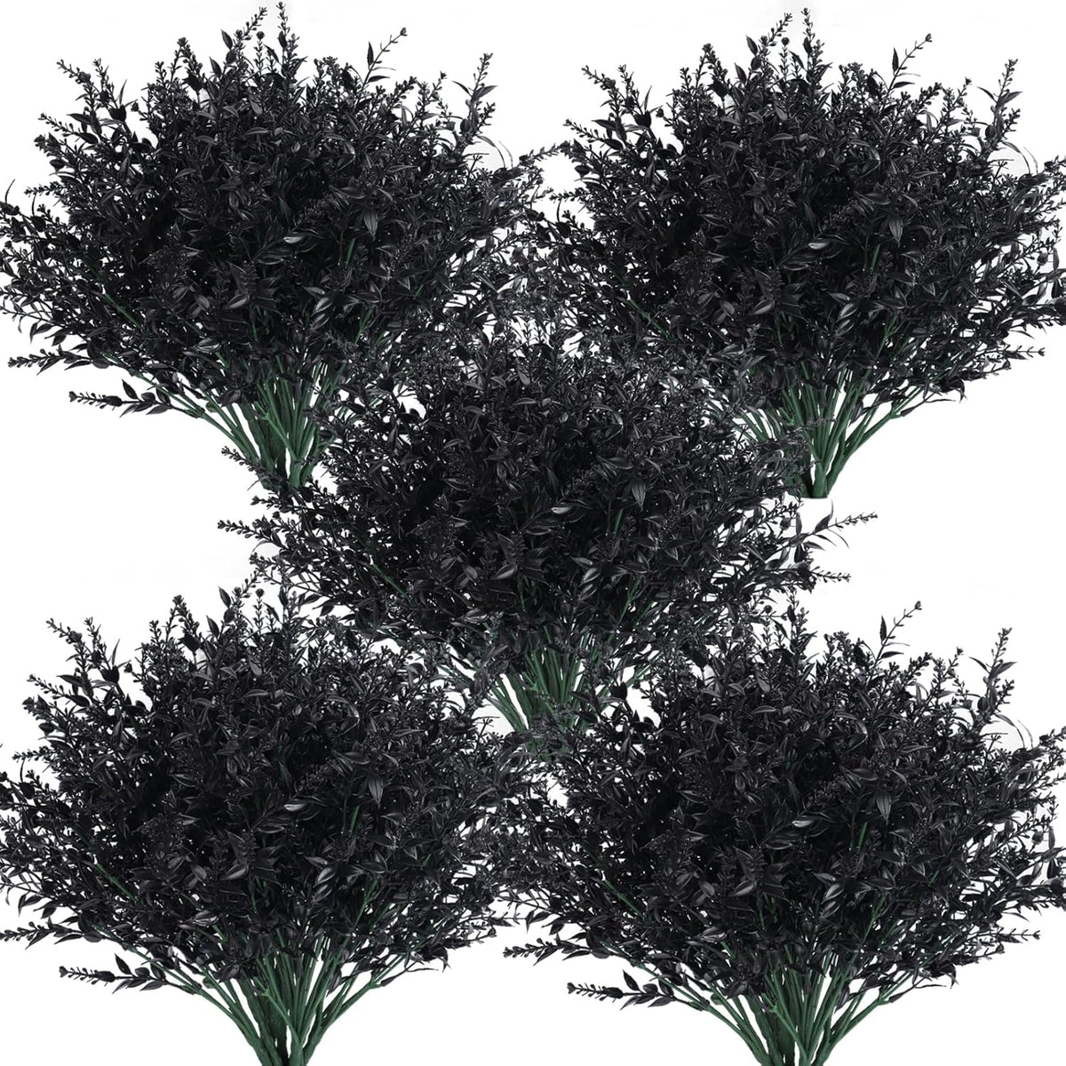 12 Bundles Artificial Lavender Flowers - UV Resistant Outdoor Fake Plants for Garden and Porch Decor