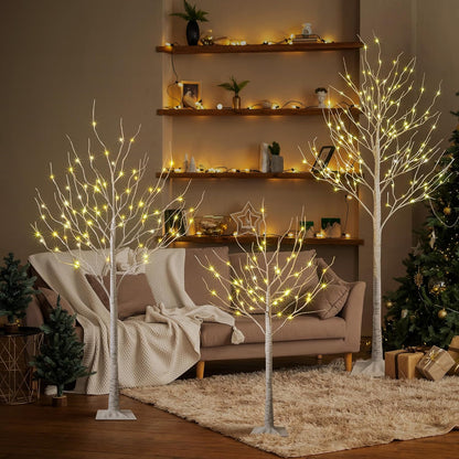 Modern Artificial Illuminated Birch Led Home Decor Collection