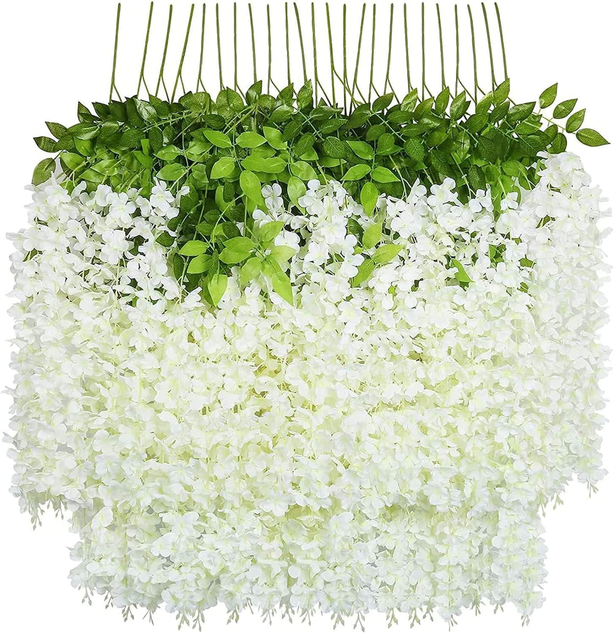 Botanical White Wisteria Vine Garlands Home Decor Arrangement
