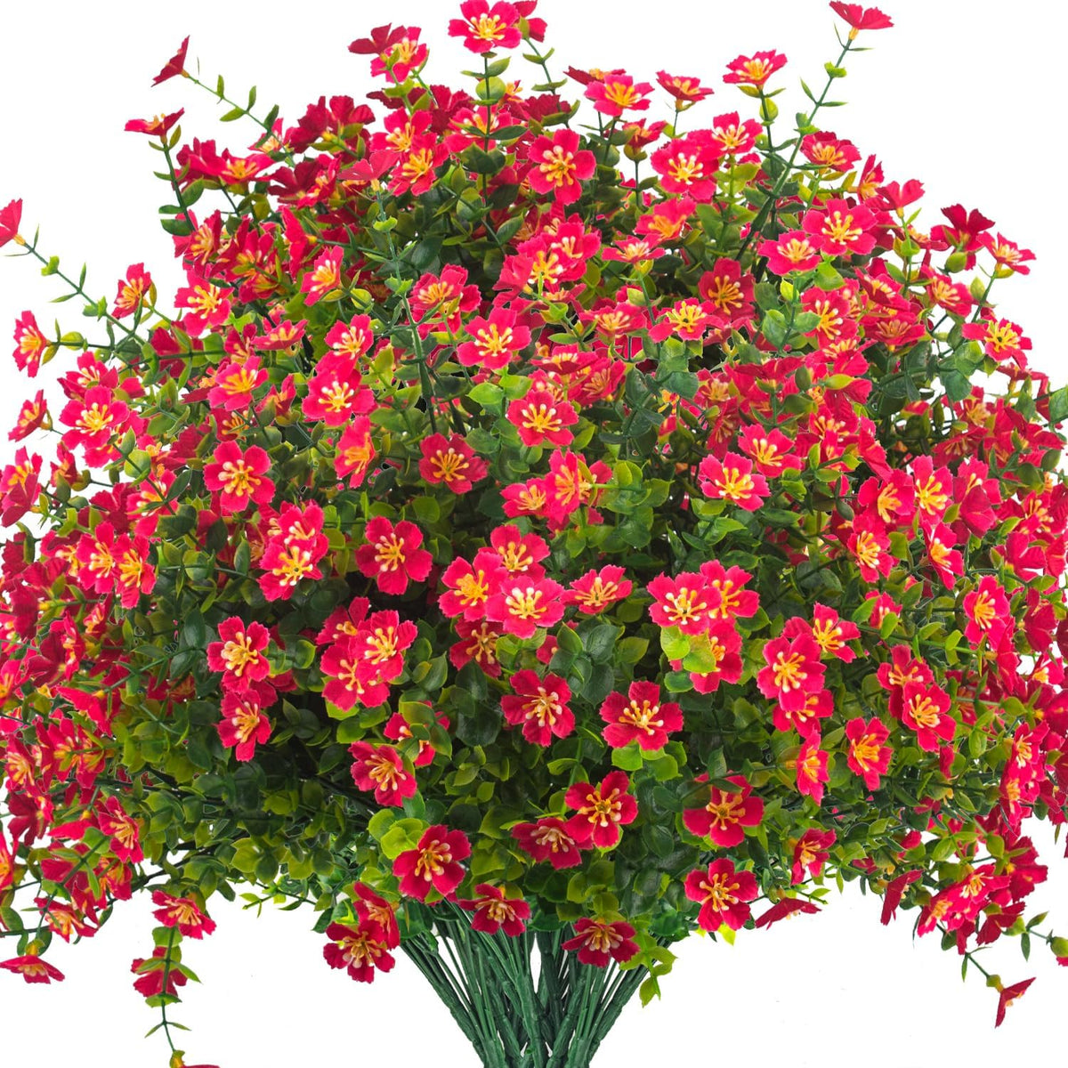 Outdoor Artificial Flowers UV Resistant & Fade Proof, 12 Pack Realistic Fake Flowers for Garden, Patio, Lawn Decor - Weatherproof Plastic Plants(Mix)