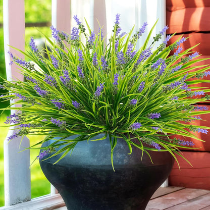 Stylish Bundles Artificial Lavender Resistant Outdoor Decor Selection