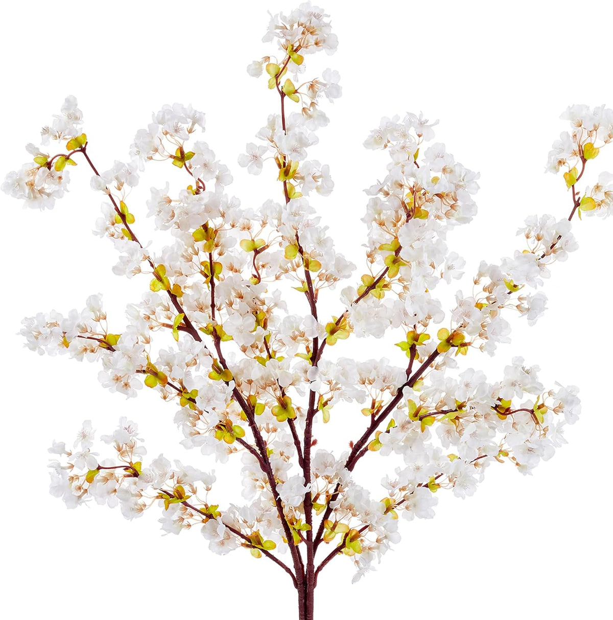 SITUMEIZI 6Pcs Artificial Cherry Blossom Branches Decor Fake Flowers Silk Spring Faux Flowers 16" Peach Bouquet for Home Wedding Bedroom Japanese Decoration DIY Table Centerpiece Arrangement(Pink)