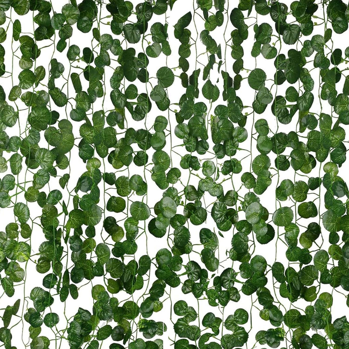 200 Strands 1200FT Fake Ivy Leaves Artificial Ivy Greenery Garland Faux Willow Vines Silk Hanging Plants Home Aesthetic Jungle Party Vines for Bedroom Wedding Patio Garden Wall Room