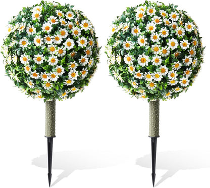 Artisan Artificial Lavender Topiary Ball Home Decor Bundle