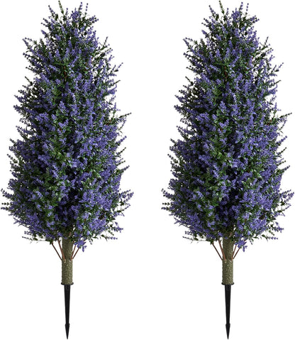Artisan Artificial Lavender Topiary Ball Home Decor Bundle