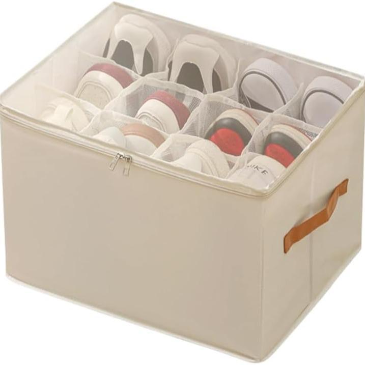 Shoe & Pants Storage Organizer (1-4pcs) - Eco-Friendly Flexible Plastic Collapsible Bins for Closet