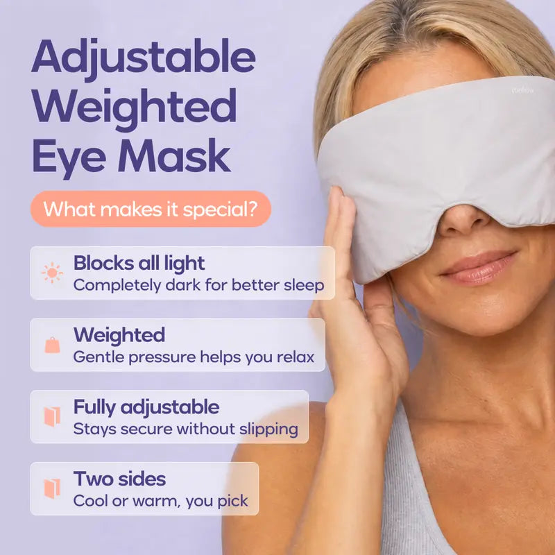 Adjustable Weighted Eye Mask for Sleep and Relaxation - Pressure Relief Sleep Mask