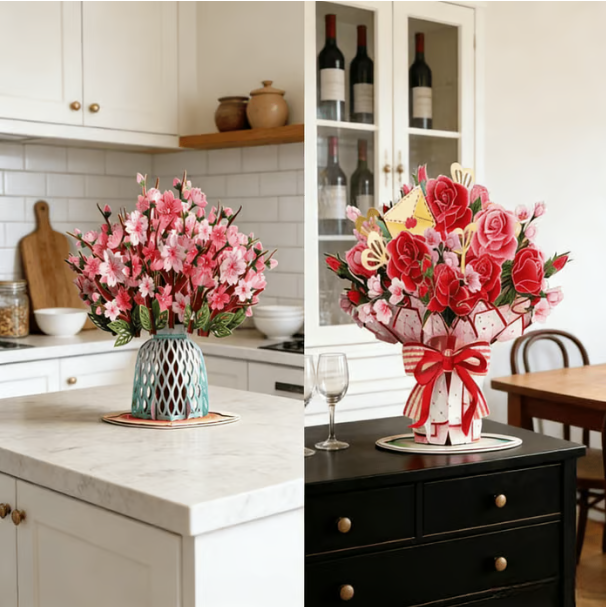 Artisan Forever Blooming Flower Roses Indoor Decor Display