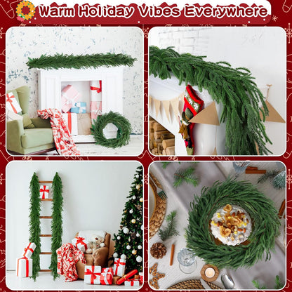 Sophisticated Artificial Norfolk Pine Garland Holiday Decor Display