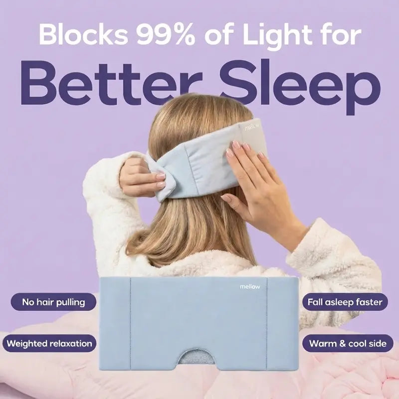 Adjustable Weighted Eye Mask for Sleep and Relaxation - Pressure Relief Sleep Mask