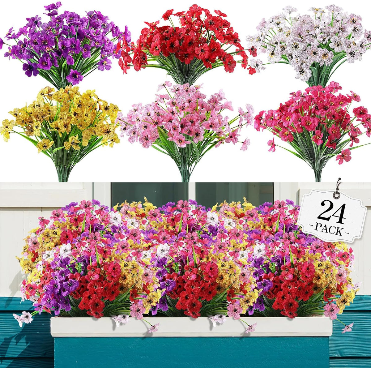 Artificial Faux Flowers Outdoor Garden Porch Home Decor