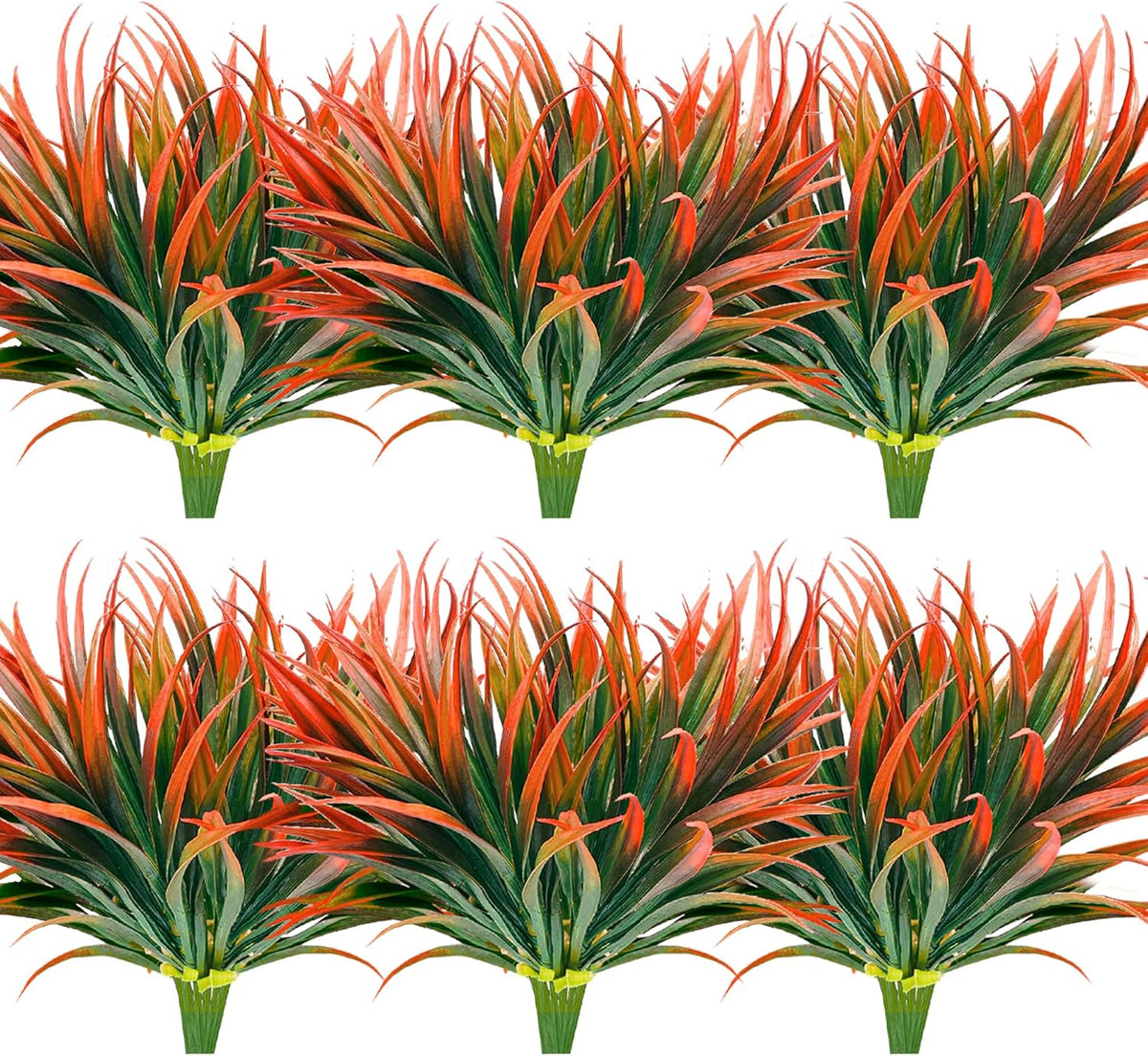 8 Bundles Artificial Plants Bushes Outdoor UV Resistant Fake Flowers Grass Bulk Faux Plastic Greenery for Fall Winter Summer Outside Window Box Planter Front Porch Yard Floral Arrangements