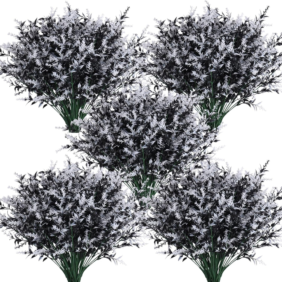 Outdoor Artificial Plant UV Resistant Fake Stems Plants, Faux Plastic Greenery for Indoor and Outdoor Hanging Plants Garden Porch Window Box Home Wedding Farmhouse Outdoor Decorations for Patio (Fuchsia)