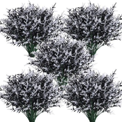 Outdoor Artificial Plant UV Resistant Fake Stems Plants, Faux Plastic Greenery for Indoor and Outdoor Hanging Plants Garden Porch Window Box Home Wedding Farmhouse Outdoor Decorations for Patio (Fuchsia)